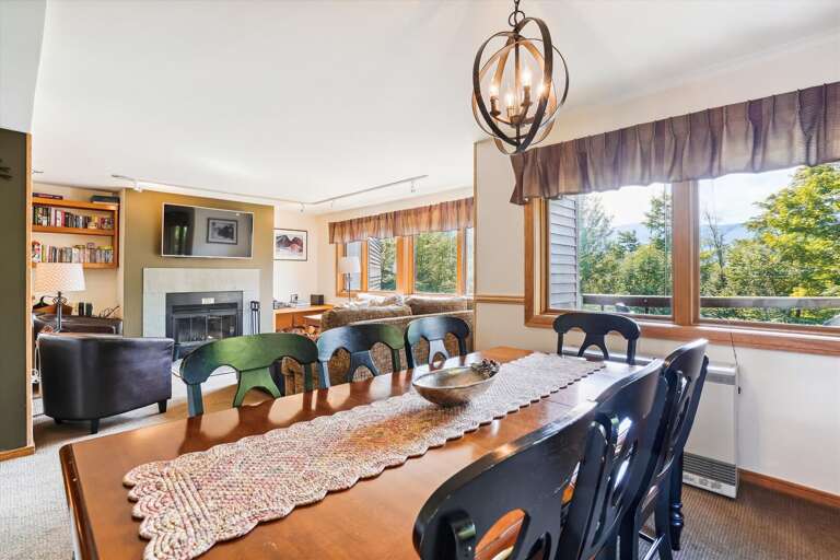 Dining area easily seats 8 people.