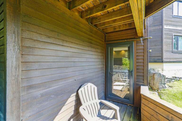 Entrance to your private deck and sitting area from your dining/living room