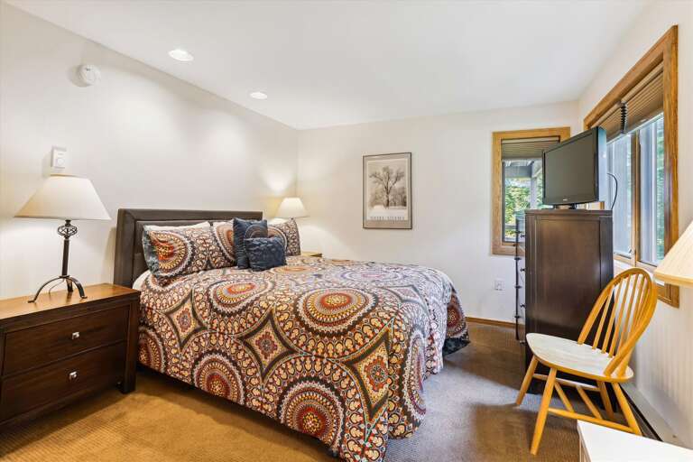 Watch the flat screen TV while relaxing in bed.