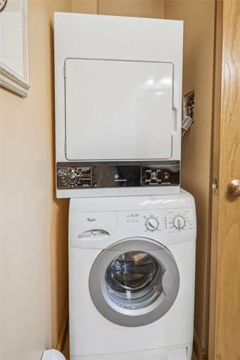 Washer and dryer for your use.