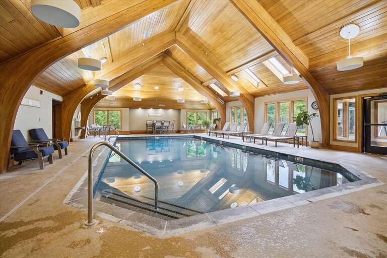 Indoor heated pool.