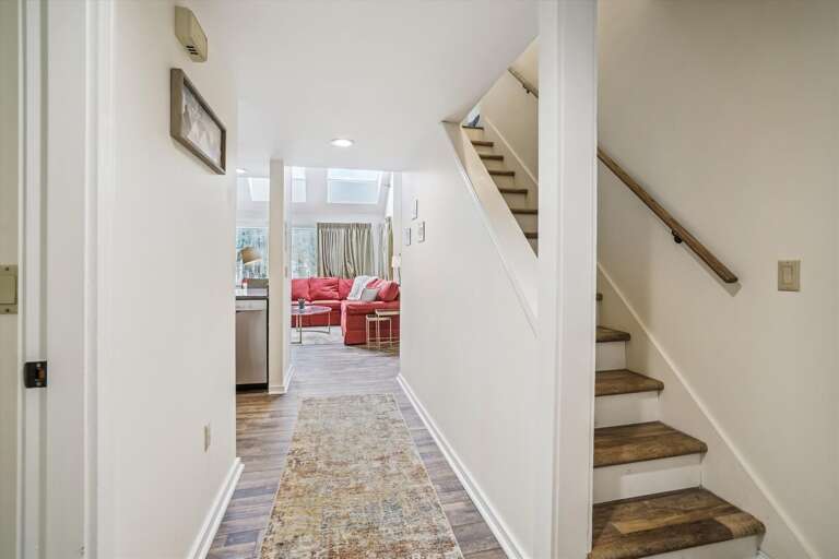 The stairway to the second floor.