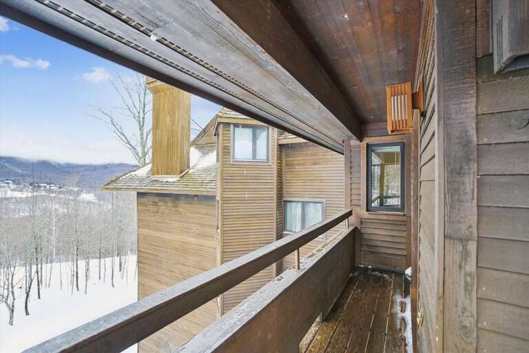 Stand on the deck and watch the snow come down.