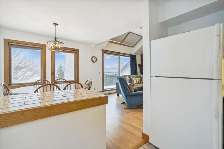 Looking into the living room from the kitchen.