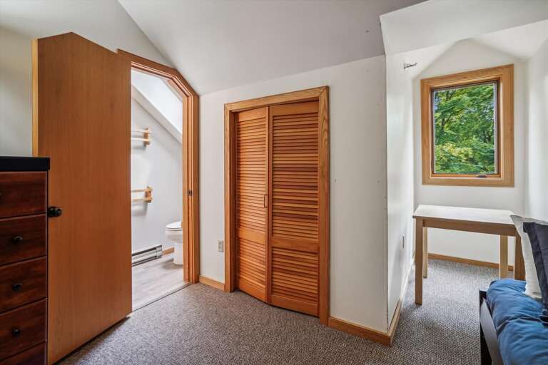 Looking into the bathroom.