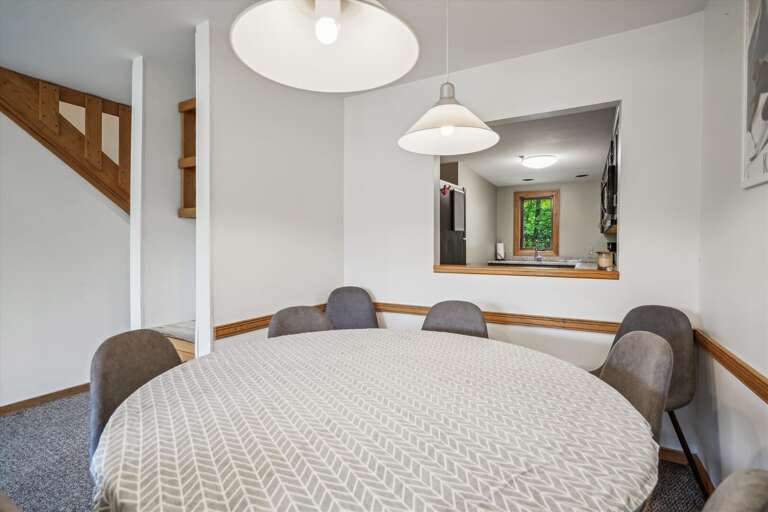 Enjoy your meals at the dining room table.