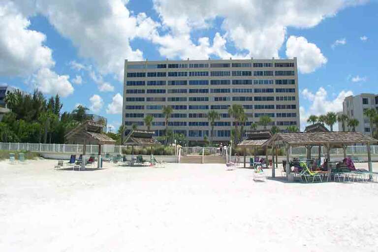 Complimentary cabanas on world famous white sand Complimentary cabanas on world famous white sand