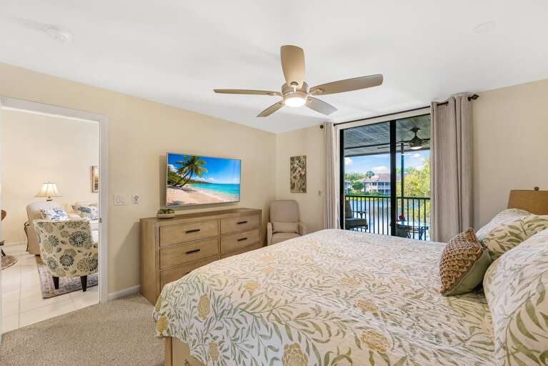 Primary Bedroom  with King Bed and TV