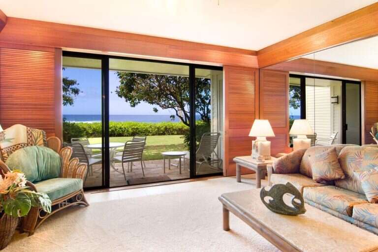 Interior Living Space With Sliding Doors Opening To Outdoor View