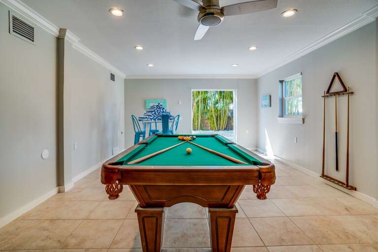 Ground Floor Pool Table & Pool Access.