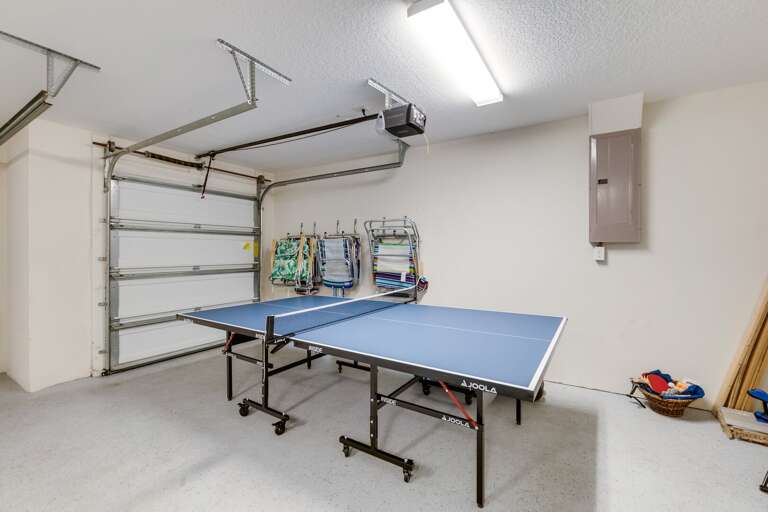 Ping Pong Table in Garage