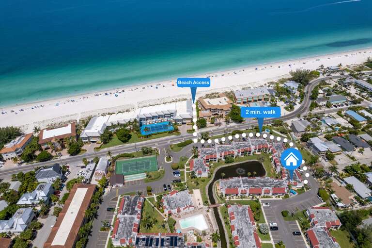Aerial View Showing Beach, Buildings, And Bounding Boulevard