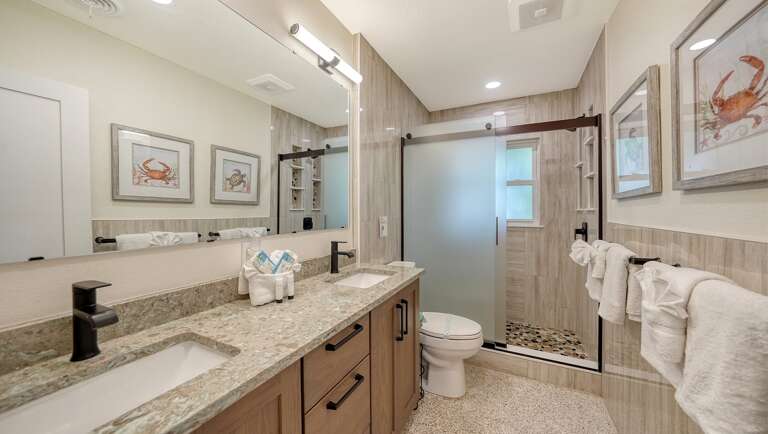 Bath with walk-in shower