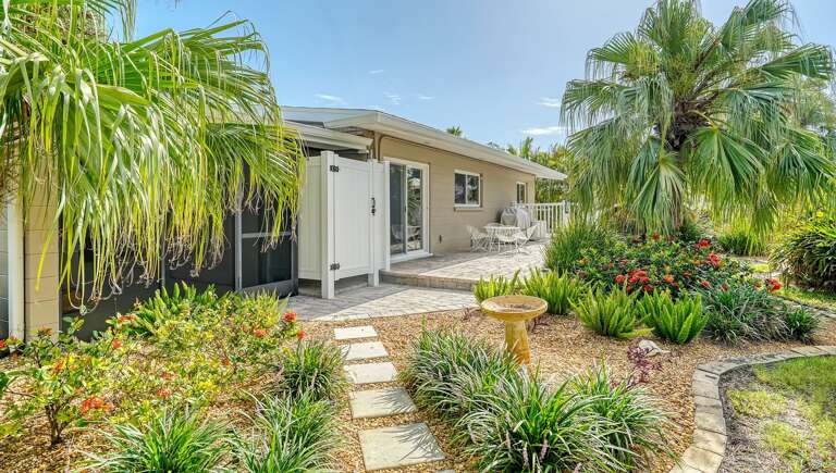Back garden and patio