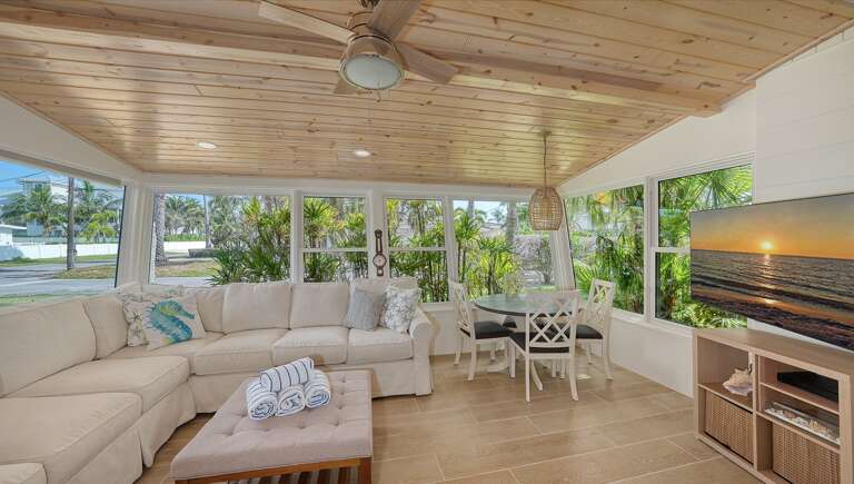 Living room with garden view