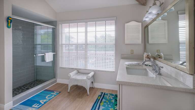 Large Walk-In Shower with Plenty of Light