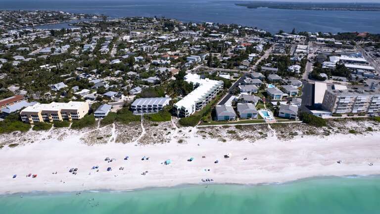 Aerial View of the Spacious Beach