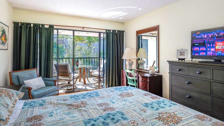 Queen Bed and Balcony Access