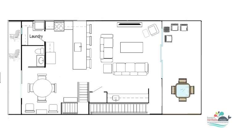Main level floor plan