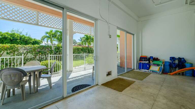 Back of Garage with patio exit