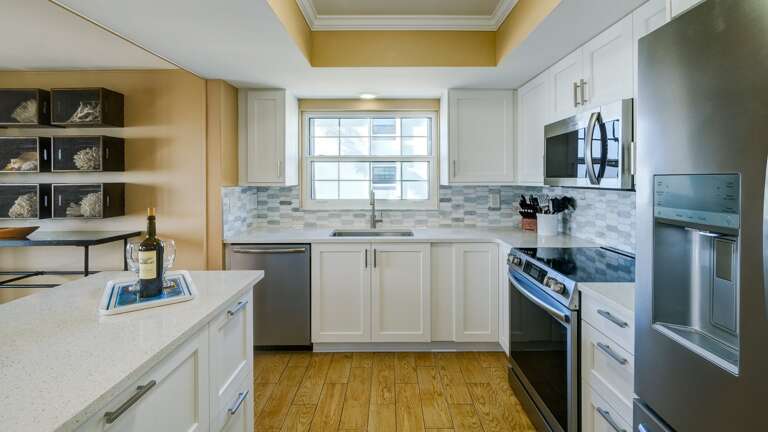 Pool in view from Kitchen sink