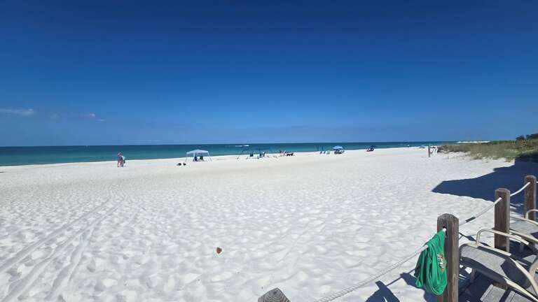 Beach access from private sun deck