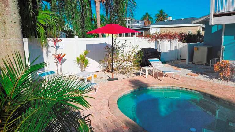 Gas Grill and Comfortable Loungers