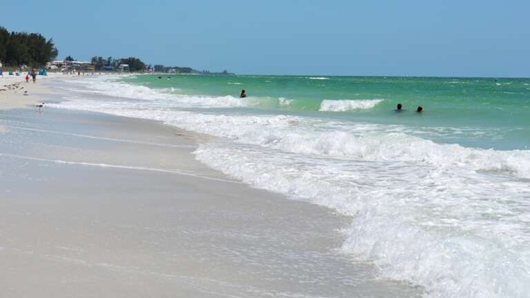 No streets to cross. Beach is less than 1 block