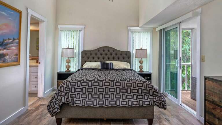 Primary Bedroom accesses the Deck Lounge