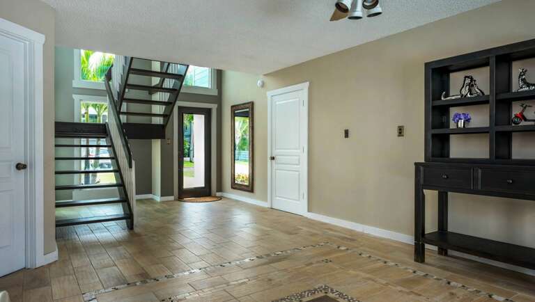 Front Entry with Beautiful Tiled Floor