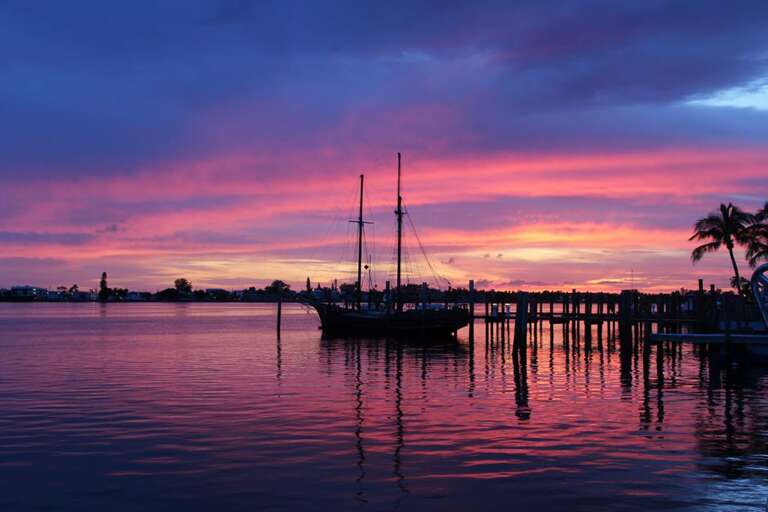 Sunset on the Bay from the Seafood Shack