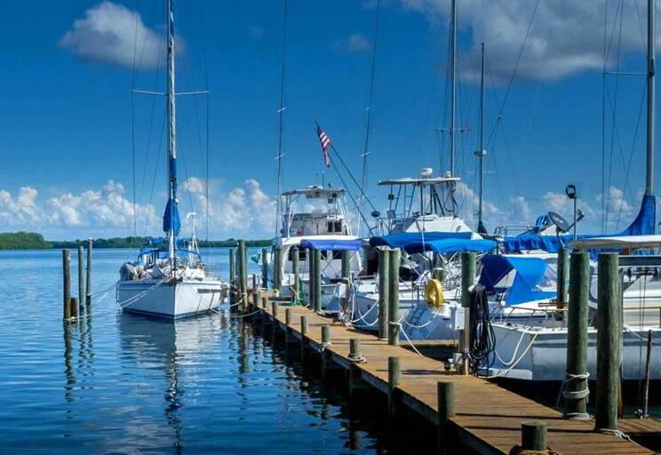Parrot Cove Marina with  Boat Launch at End of Street