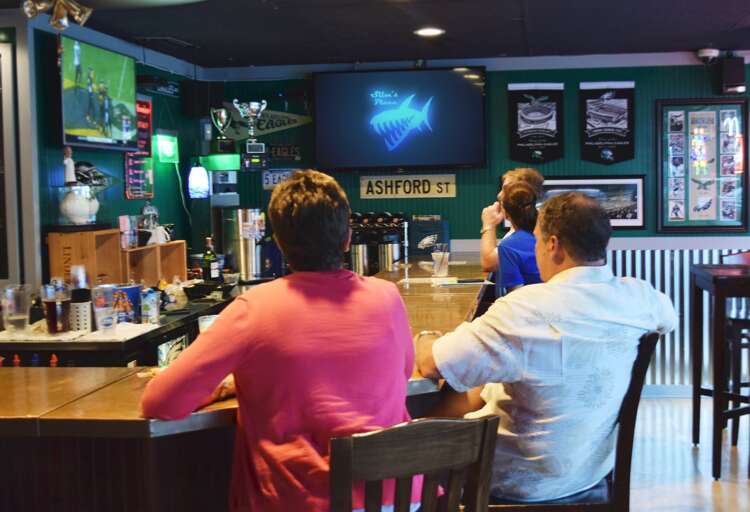 Sports bar a few blocks away