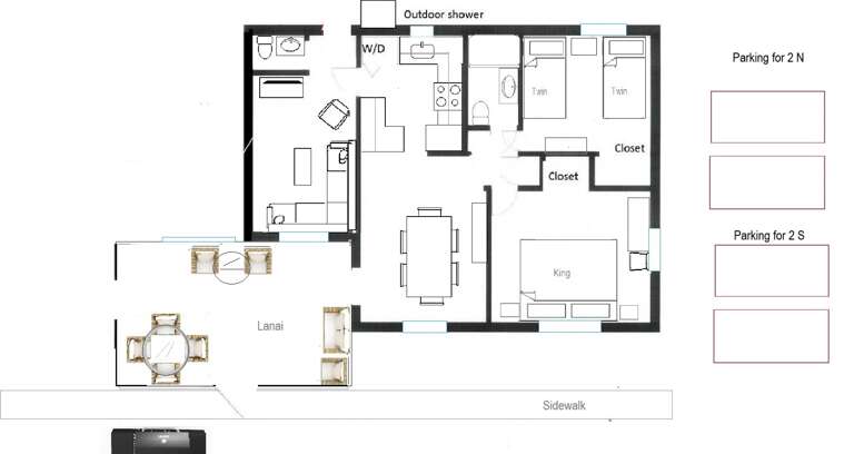 South side floor plan