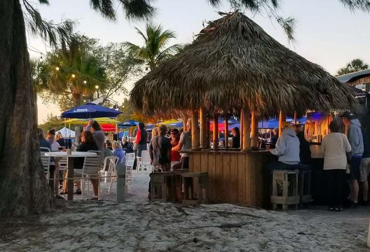 Enjoy Live Music & Tiki Time at The Manatee Beach at Sunset
