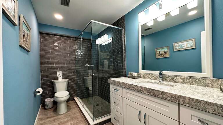 Second Bathroom has Large Walk-In Shower
