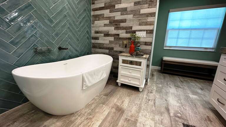 Enjoy Soaking in this Elegant Tub