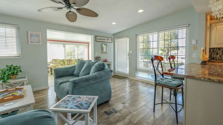 Bright and Airy Living and Kitchen Area