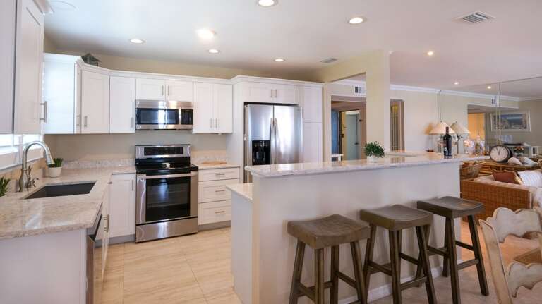 Easy Flow from Kitchen to Dining