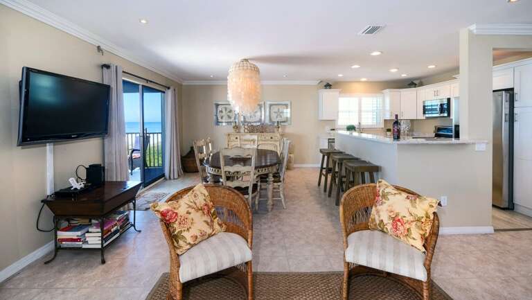 Open Concept allows TV Viewing from Most Areas