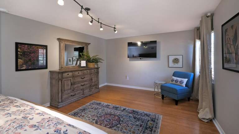 Private TV and 2 Walk-In Closets in the Hall