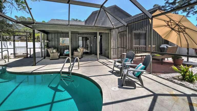 Lounge Chairs and Umbrella to Enjoy