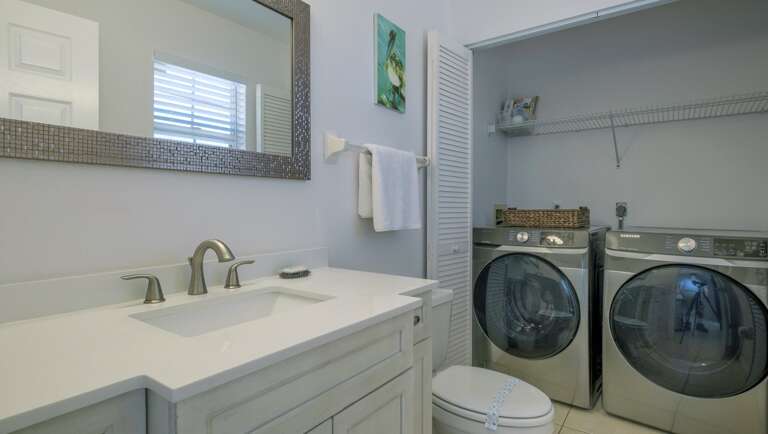 Half Bath / Laundry Room on Main Level