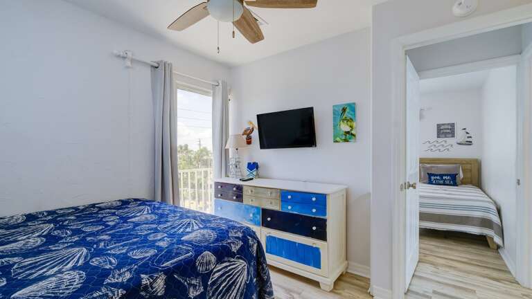 Mounted TV and Balcony