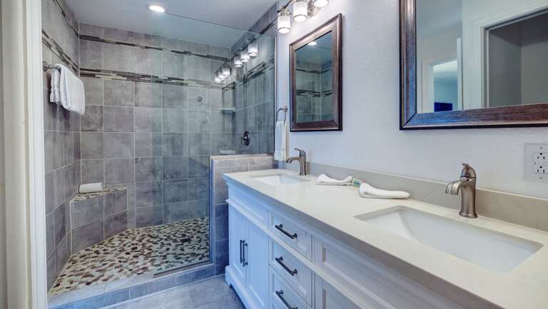 Large Tiled Walk-In Shower