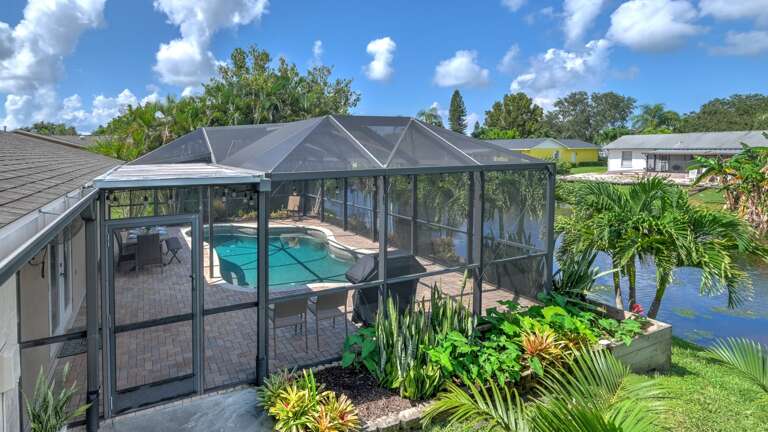 Water Views and Lush landscaping