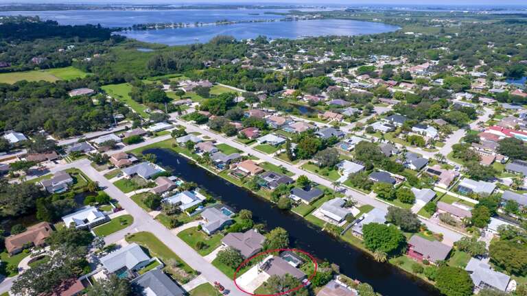 Aerial view toward the Gulf