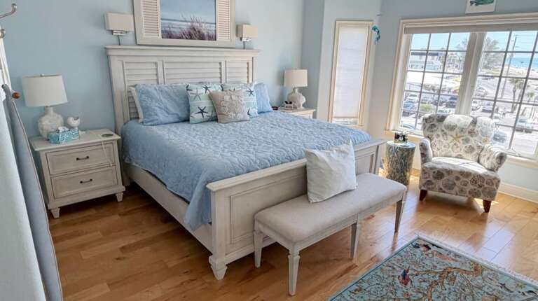 Primary bedroom with King bed