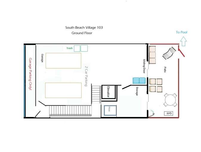 Ground Floor Parking and Patio Ground Floor Parking and Patio