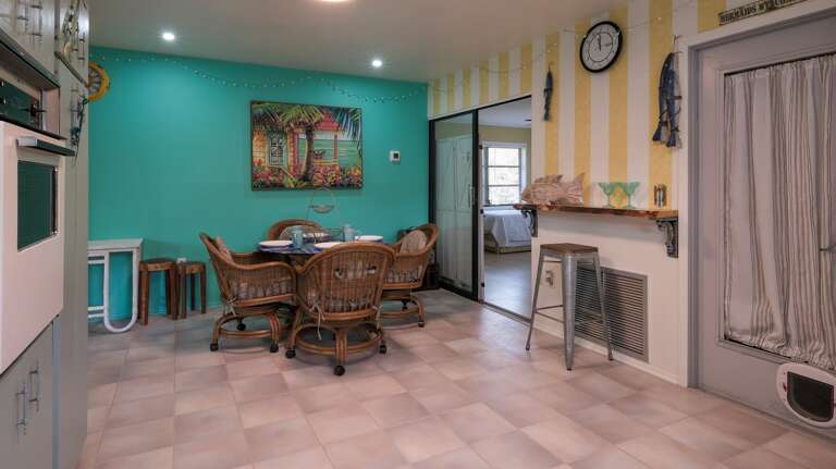 Door to the Pool Changing Room and Patio